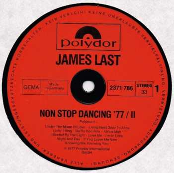 LP James Last: Non Stop Dancing 1977/2