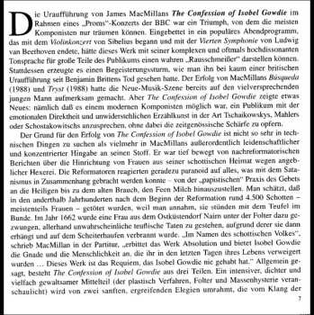 CD Osmo Vänskä: The Confession Of Isobel Gowdie • Tuireadh • The Exorcism Of Rio Sumpúl