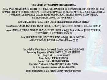 CD Westminster Cathedral Choir: Mass, And Other Sacred Music