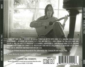CD James Taylor: 1970 And All That... The New York Broadcast