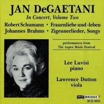 Album Jan DeGaetani: In Concert, Volume Two