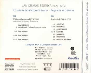 2CD Jan Dismas Zelenka: Officium Defunctorum ZWV 47 / Requiem In D ZWV 46