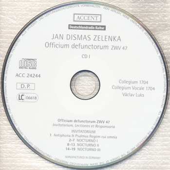 2CD Jan Dismas Zelenka: Officium Defunctorum ZWV 47 / Requiem In D ZWV 46
