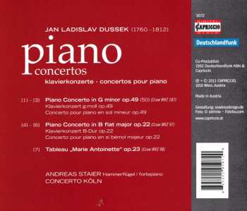 CD Concerto Köln: Piano Concertos, Opp. 22 And 49 / The Sufferings Of The Queen Of France
