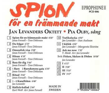 CD Jan Levanders Oktett: Spion För En Främmande Makt