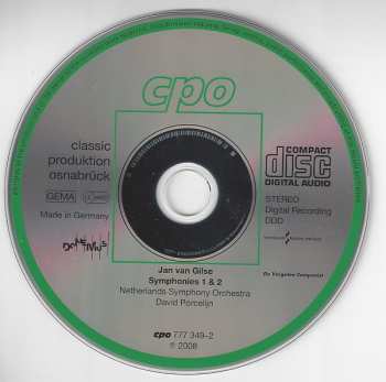 CD David Porcelijn: Symphonies 1 & 2