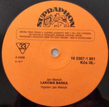 LP Jan Werich: Král Měl Tři Syny / Úsporná Pohádka / Lakomá Barka