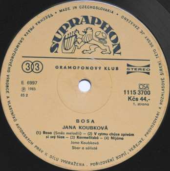 LP Jana Koubková: Bosa