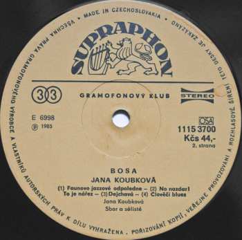 LP Jana Koubková: Bosa