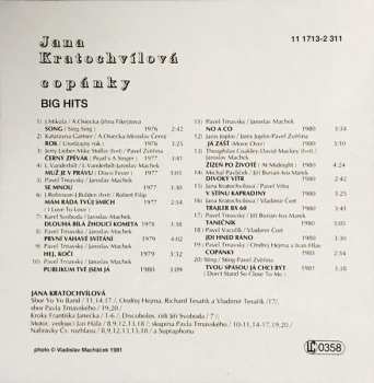 CD Jana Kratochvílová: Copánky (Big Hits)