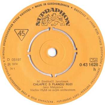 SP Jana Matysová: Chlapec S Planou Růží / Všichni Budete Zpívat