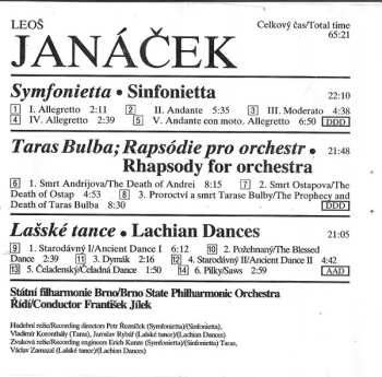 CD Leoš Janáček: Sinfonietta / Taras Bulba / Lachian Dances