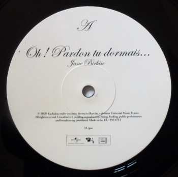 LP Jane Birkin: Oh ! Pardon Tu Dormais...