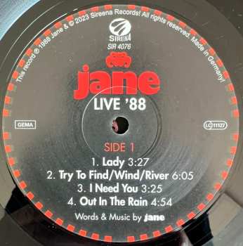 LP Jane: Live '88 LTD
