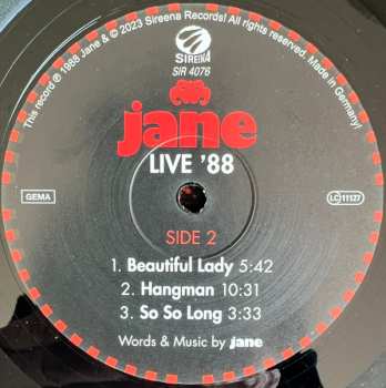 LP Jane: Live '88 LTD