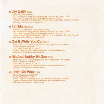CD Janis Joplin: Little Girl Blue Original Motion Picture Soundtrack