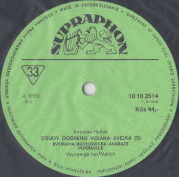 LP Jaroslav Hašek: Osudy Dobrého Vojáka Švejka 5