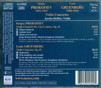 CD Sergei Prokofiev: Violin Concertos (Historical Recordings 1937 & 1945)