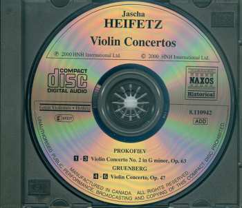 CD Sergei Prokofiev: Violin Concertos (Historical Recordings 1937 & 1945)