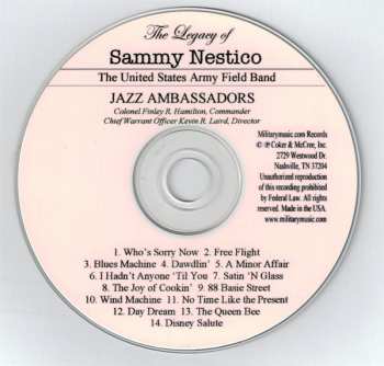 CD The Jazz Ambassadors Of The United States Army Field Band: The Legacy Of Sammy Nestico