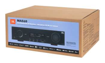 Audiotechnica JBL MA510 - Av Zesilovač 5.2, 75 W, 8k, Wi-fi, Bluetooth, Dolby Vision - Černý