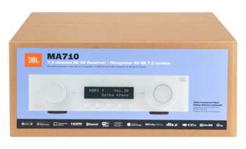 Audiotechnica JBL MA710 - Av Zesilovač 7.2, 110 W, 8k, Wi-fi, Bluetooth, Dolby Atmos + Vision - Bílý