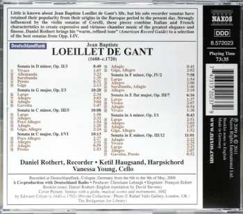 CD Jean Baptiste Loeillet De Gant: Recorder Sonatas