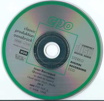 3CD Jean Barraqué: Oeuvres Completes