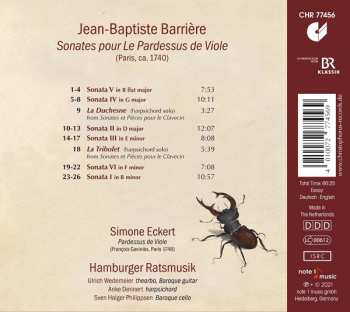 CD Hamburger Ratsmusik: Sonates Pour Le Pardessus De Viole