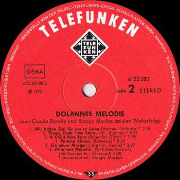 LP Jean-Claude Borelly: Dolannes Melodie