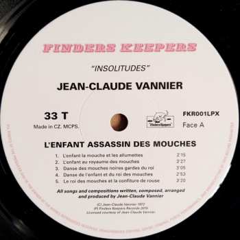 LP Jean-Claude Vannier: L'enfant Assassin Des Mouches