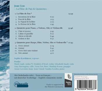 CD Jean Cras: La Flûte de Pan & Quintettes