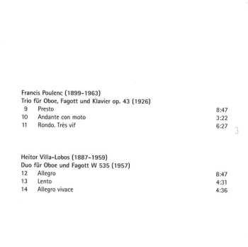 SACD Christoph Hartmann: Chamber Music For Oboe, Bassoon & Piano