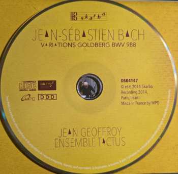 CD Jean Geoffroy: Bach Variations Goldberg BWV 988