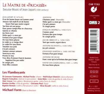 CD Jean Japart:  Le Maître de Fricassée: Secular Music Of Jean Japart