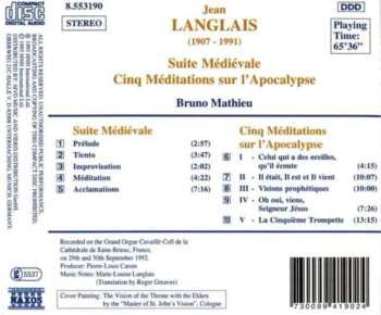 CD Jean Langlais: Suite Médiévale • Cinq Méditations Sur L'Apocalypse