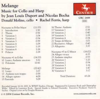 CD Jean-Louis Duport: Melange (Music For Cello And Harp)