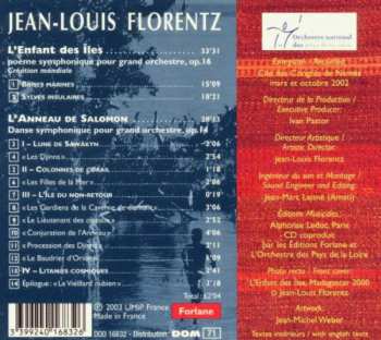 CD Jean-Louis Florentz: L'Enfant Des Îles - L'Anneau De Salomon