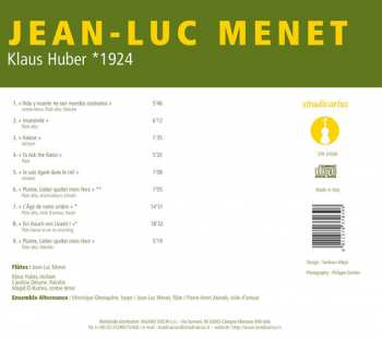 CD Jean-Luc Menet: Œuvres Pour Flûtes 