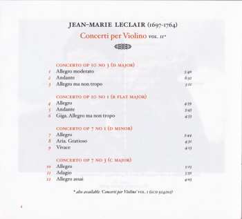 CD Leila Schayegh: Concerti Per Violino, Vol. II (Op. 7 &10 – Nos 1 & 3)