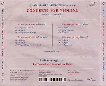 CD Leila Schayegh: Concerti Per Violino, Vol. II (Op. 7 &10 – Nos 1 & 3)