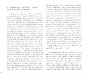 CD Jean Marie Leclair: Sonates À Violon Seul Avec la Basse Continue: Extraites Du Quatrième Livre