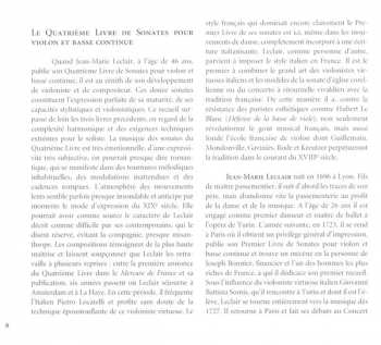 CD Jean Marie Leclair: Sonates À Violon Seul Avec la Basse Continue: Extraites Du Quatrième Livre