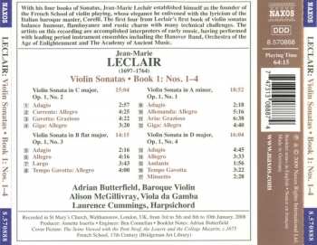 CD Laurence Cummings: Violin Sonatas • Book 1: Nos. 1-4