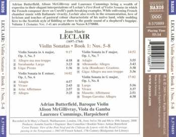 CD Laurence Cummings: Violin Sonatas • Book 1: Nos. 5-8