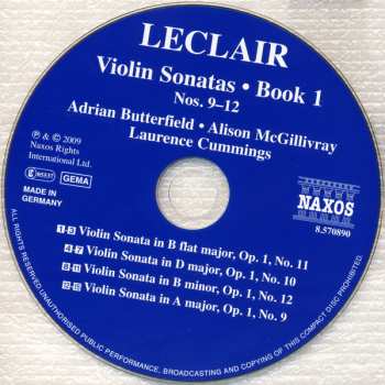 CD Laurence Cummings: Violin Sonatas • Book 1: Nos. 9-12