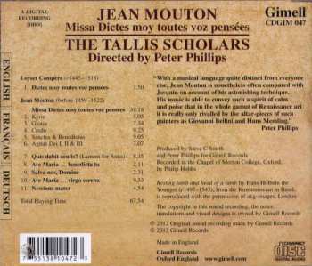 CD The Tallis Scholars: Missa Dictes Moy Toutes Voz Pensées