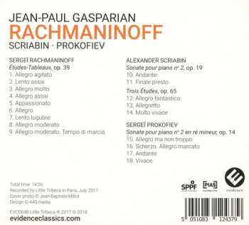 CD Jean-paul Gasparian: Rachmaninoff : Scriabin : Prokofiev