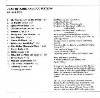 CD Doc Watson: Jean Ritchie And Doc Watson At Folk City