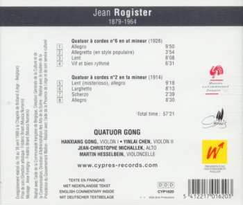 CD Jean Rogister: Quatuors N°2 & N°6